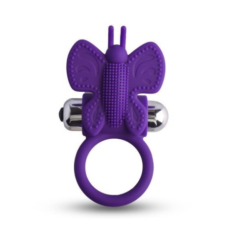 Pierścień wibrujący butterfly Toyz4Lovers fioletowy silikon