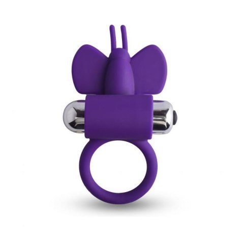 Pierścień wibrujący butterfly Toyz4Lovers fioletowy silikon