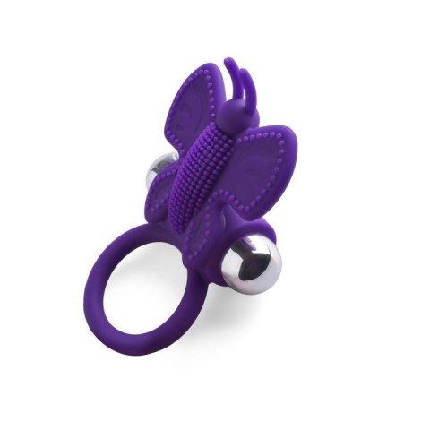 Pierścień wibrujący butterfly Toyz4Lovers fioletowy silikon