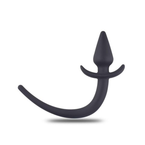 Silikonowy korek analny Toyz4lovers z sznurkiem czarny 8 cm