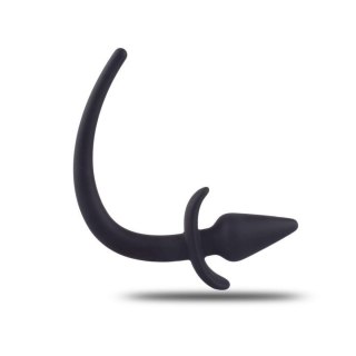 Silikonowy korek analny Toyz4lovers z sznurkiem czarny 8 cm