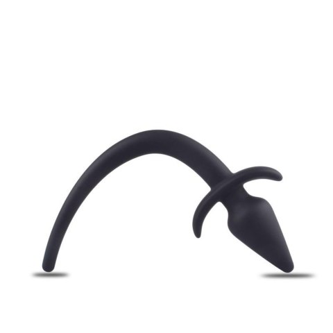 Silikonowy korek analny Toyz4lovers z sznurkiem czarny 8 cm