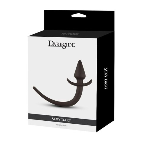 Silikonowy korek analny Toyz4lovers z sznurkiem czarny 8 cm