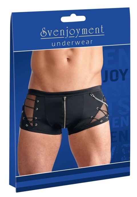 Spodnie męskie Svenjoyment czarne z siatką L