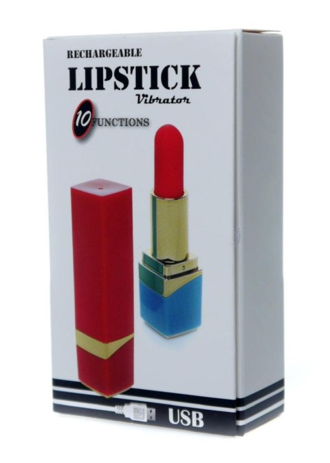 Wibrator szminkowy mini czerwony B Series Magic USB wodoodporny