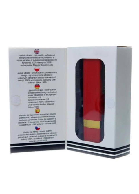 Wibrator szminkowy mini czerwony B Series Magic USB wodoodporny