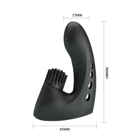 Nakładka wibrująca na palec Pretty Love silikonowa 3 wibracje 3 obroty USB