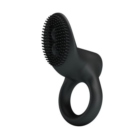Pierścień wibrujący Pretty Love Cobra z kolcami czarny silikonowy