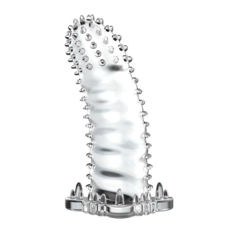 Przedłużka żelowa z wypustkami Baile Brave Man transparentna 14 cm