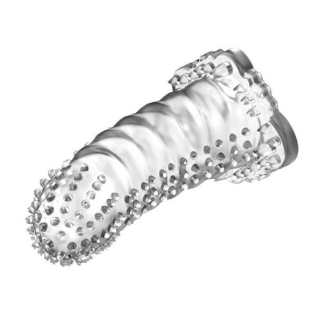 Przedłużka żelowa z wypustkami Baile Brave Man transparentna 14 cm