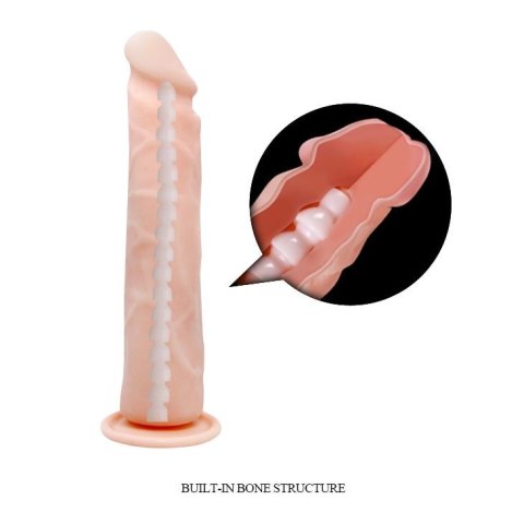 Realistyczne dildo elastyczne Baile z przyssawką cieliste 24 cm