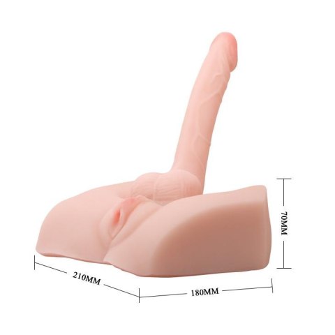 Realistyczny masturbator z penisem i pochwą Baile wibrujący
