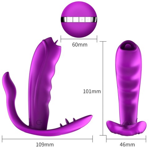 Stymulator silikonowy do majtek Fox USB 7 funkcji z ogrzewaniem