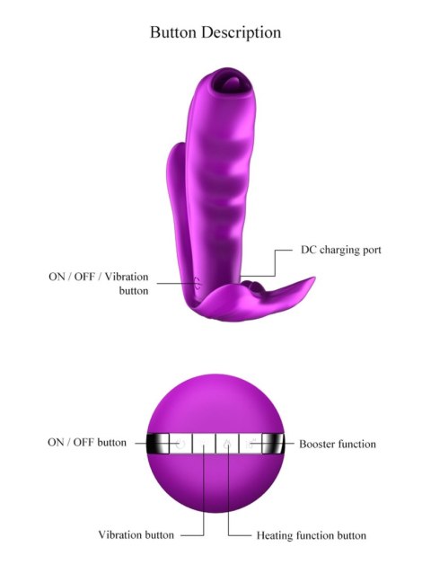 Stymulator silikonowy do majtek Fox USB 7 funkcji z ogrzewaniem