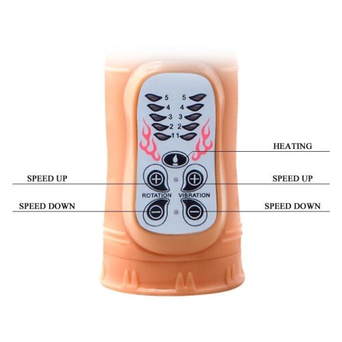 Wibrator króliczek Baile Fire Dragon rozgrzewający obrotowy USB 26 cm