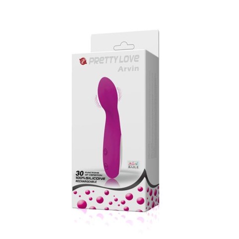 Wibrator punktu G Pretty Love Arvin purpurowy silikonowy USB 14 cm