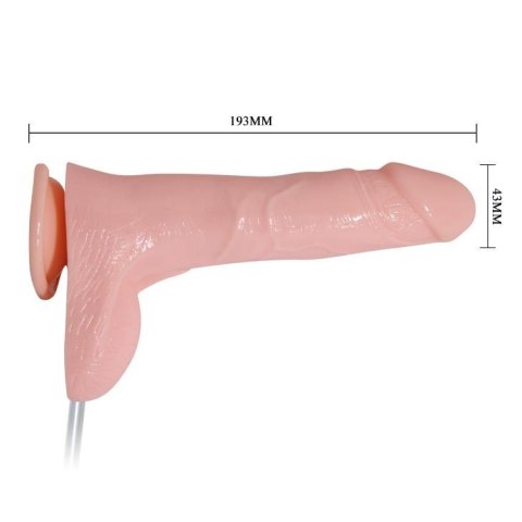 Wibrator realistyczny Baile z pilotem i sprejem wodnym 18 cm