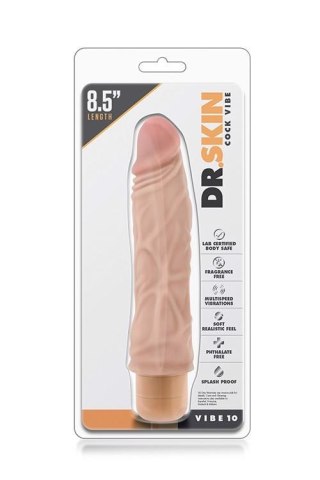 Wibrator realistyczny Dr Skin Cock Vibe 10 Blush cielisty PVC
