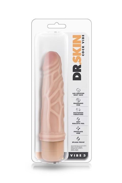 Wibrator realistyczny Dr Skin Cock Vibe 3 Blush PVC cielisty