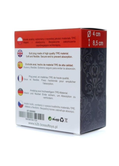Korek analny Bubble Medium EasyLove miękki 8.5 cm średnica 4 cm