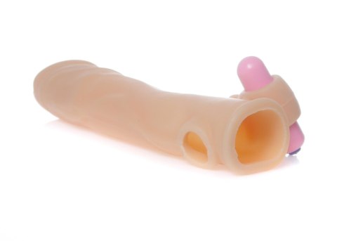 Przedłużka wibrująca realistyczna z stymulatorem EasyLove 18,5 cm