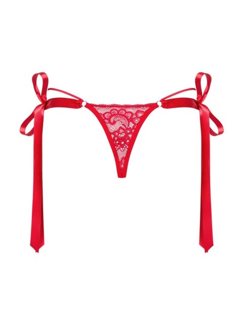 Stringi otwarte Obsessive Lovlea czerwone L/XL