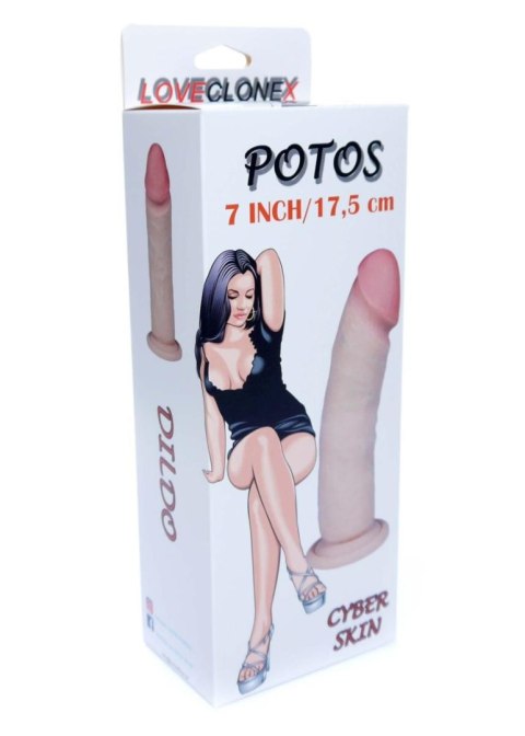 Dildo realistyczne z miękkiej cyberskóry 18 cm z przyssawką