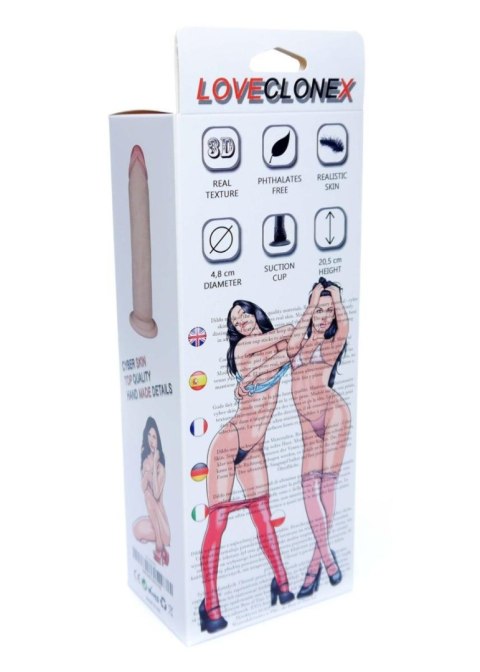 Dildo realistyczne z miękkiej cyberskóry 18 cm z przyssawką