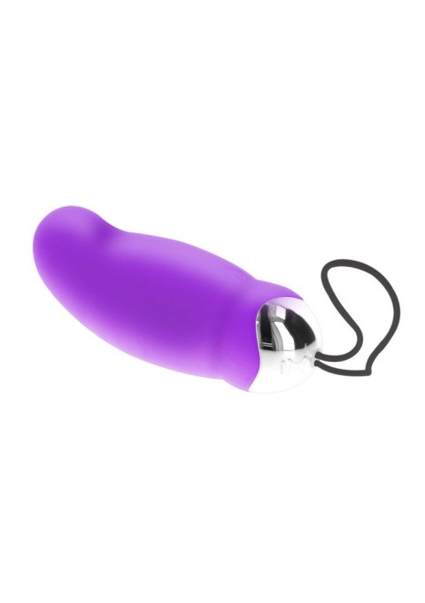 Jajko wibrujące silikonowe ToyJoy fioletowe z pilotem USB 9 cm