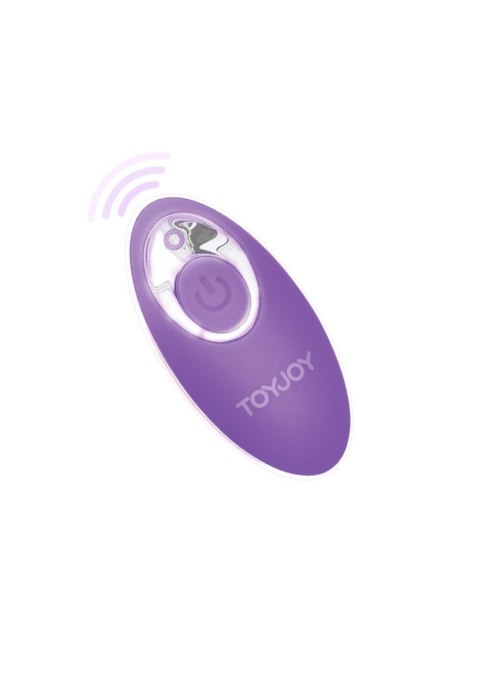 Jajko wibrujące silikonowe ToyJoy fioletowe z pilotem USB 9 cm