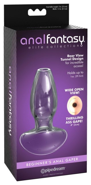 Korek analny wydrążony Anal Fantasy Elite szklany 9,6 cm