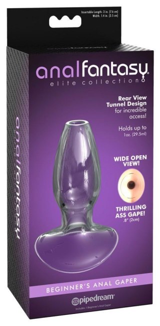 Korek analny wydrążony Anal Fantasy Elite szklany 9,6 cm