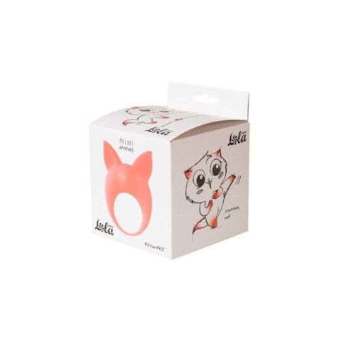 Pierścień silikonowy wibrujący MiMi Animals Kitten Kyle pomarańczowy