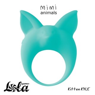 Pierścień wibrujący MiMi Animals Kitten Kyle zielony silikonowy