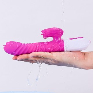 Wibrator króliczek silikonowy z pchnięciem i ogrzewaniem fioletowy USB