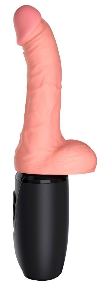 Wibrator realistyczny King Cock Plus z pchnięciami USB 27 cm