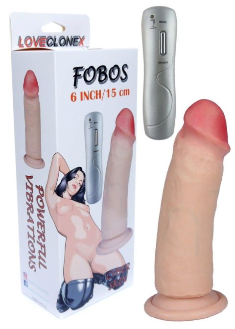 Wibrator realistyczny cyber skóra Fobos Loveclonex 15 cm