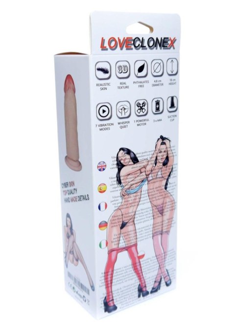 Wibrator realistyczny cyber skóra Fobos Loveclonex 15 cm