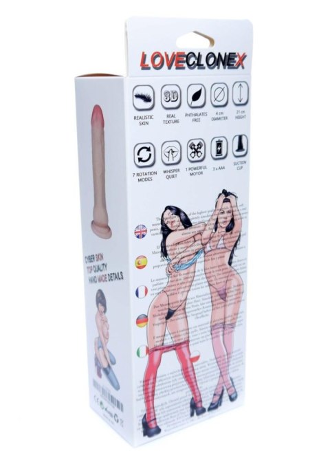 Wibrator realistyczny cyber skórzany Saturn Loveclonex 18 cm rotacyjny