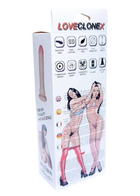 Wibrator realistyczny cyber skórzany Uranos Loveclonex 18 cm
