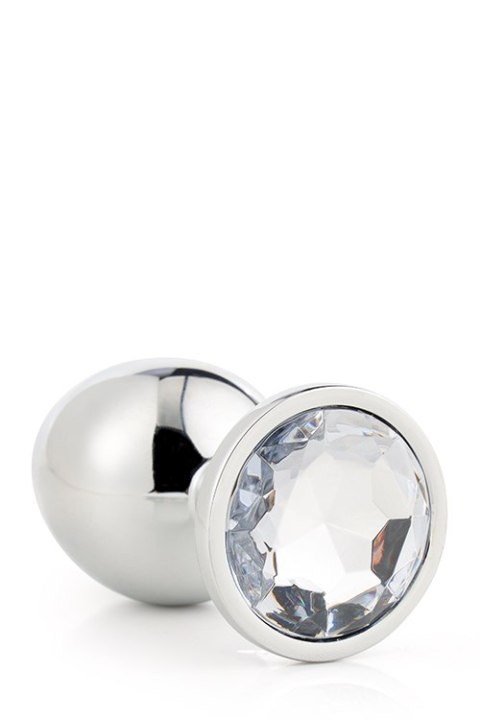 Aluminiowy korek analny Gleaming Love srebrny duży