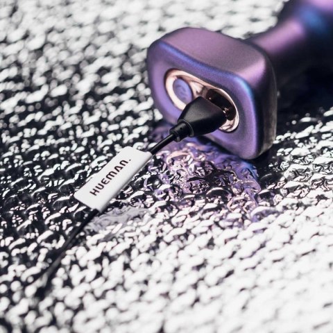 Korek analny wibrujący Hueman Space Invader fioletowy USB
