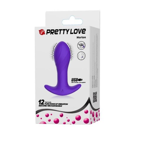 Korek analny wibrujący Pretty Love Morton 12 funkcji USB
