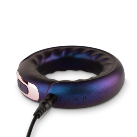 Pierścień wibrujący na penisa i jądra Hueman Saturn fioletowy USB