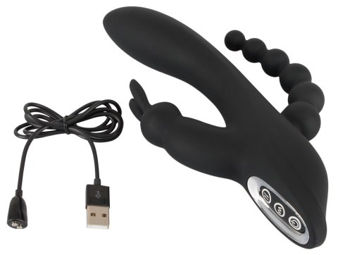 Wibrator króliczek Sweet Smile potrójny USB 20,8 cm