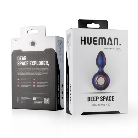 Wibrujący korek analny Hueman Deep Space fioletowy USB