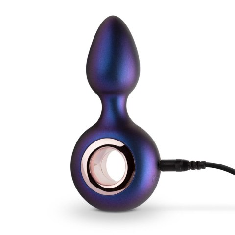 Wibrujący korek analny Hueman Deep Space fioletowy USB