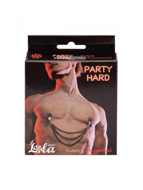 Zaciski na sutki Party Hard metalowe czarny Lola Games