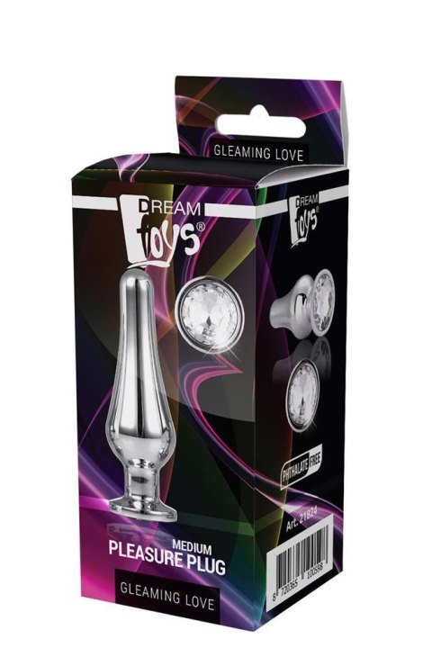 Korek analny Gleaming Love srebrny aluminium 11 cm