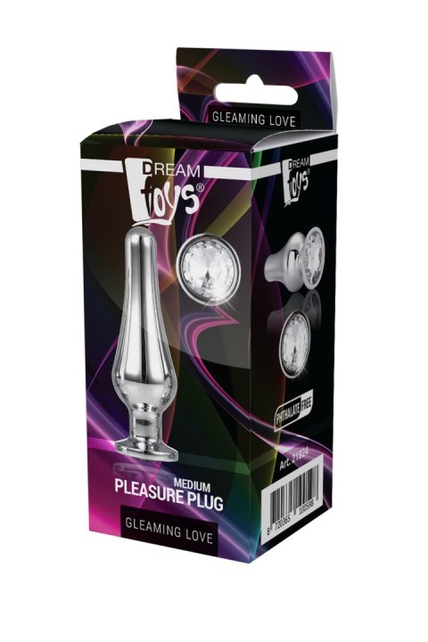 Korek analny Gleaming Love srebrny aluminium 11 cm